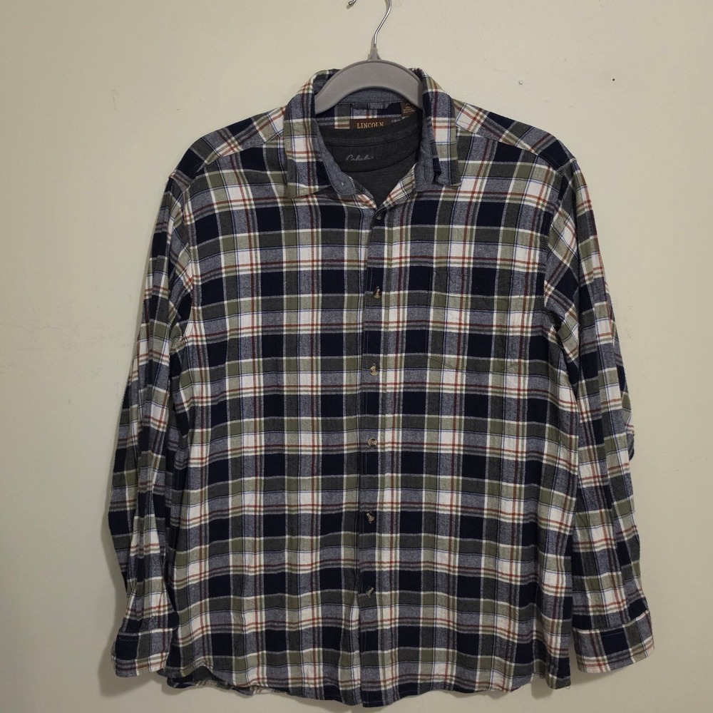 Lot of 2 Lincoln Outfitters Cabela's Shirt Styled Set Mens XLT Plaid Flannel Tee